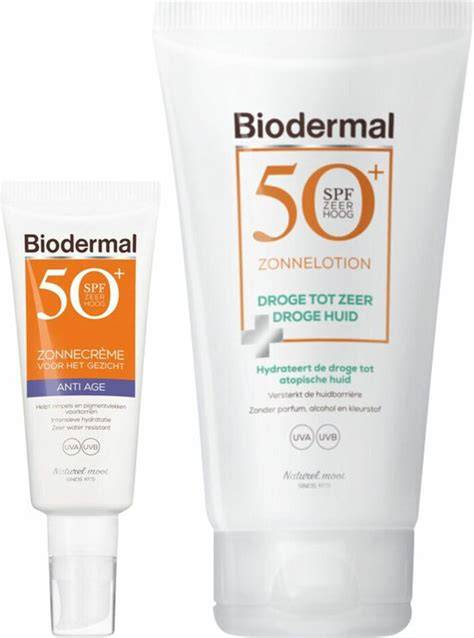 Overzicht Biodermal zonneproducten voor gezicht en lichaam